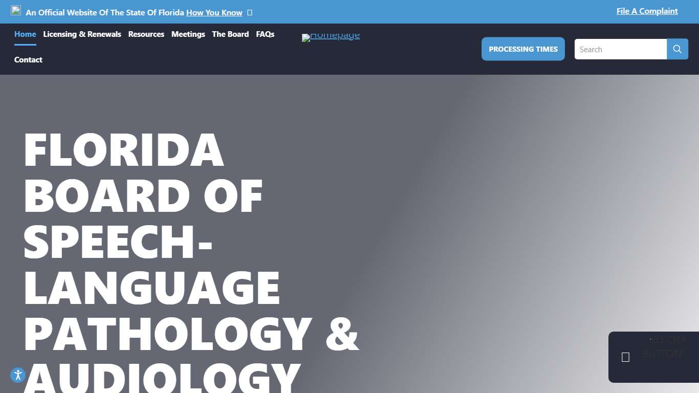 Homepage - Florida Board of Speech-Language Pathology & Audiology